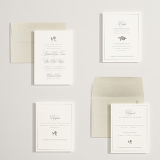 This is a silver lining petite wedding invitations with foil pressed by Design Lotus called here with you printing on signature in petite