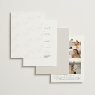 This is a cotton petite wedding invitations with foil pressed by Jennifer Postorino called polished printing on signature in petite