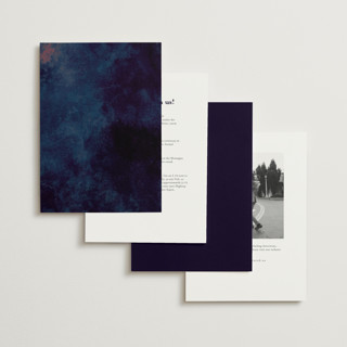 This is a deep sea petite wedding invitations with foil pressed by chocomocacino called oponki printing on signature in petite