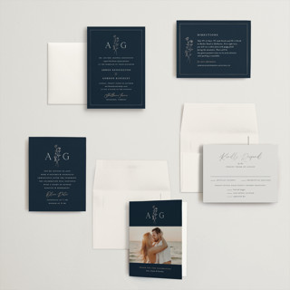 This is a aegean petite wedding invitations with foil pressed by chocomocacino called kouignette printing on signature in petite