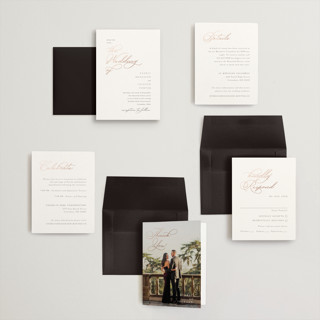 This is a snow petite wedding invitations with foil pressed by Kaydi Bishop called eternal printing on signature in petite