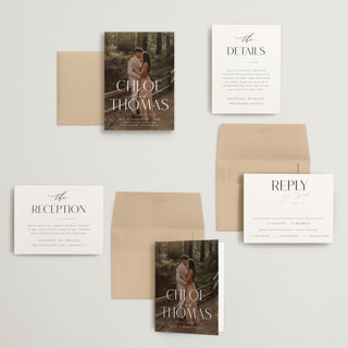 This is a silk petite wedding invitations with foil pressed by Kelly Schmidt called overlay printing on signature in petite