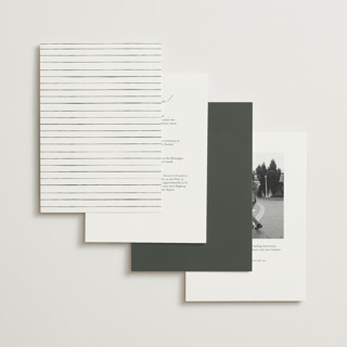 This is a hunter petite wedding invitations with foil pressed by Sarah Brown called peaks printing on signature in petite
