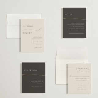 This is a smoke petite wedding invitations with foil pressed by Olivia Raufman called gathering printing on signature in petite
