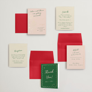 This is a verdant petite wedding invitations with foil pressed by Zove Ahhh called party on! printing on signature in petite