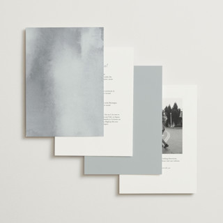 This is a cloud foil stamped wedding invitations with foil pressed by Nicole Walsh called tux printing on signature in standard