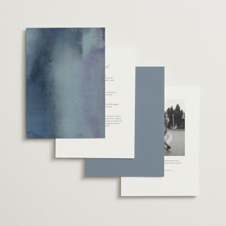 This is a cornflower foil stamped wedding invitations with foil pressed by Nicole Walsh called tux printing on signature in standard