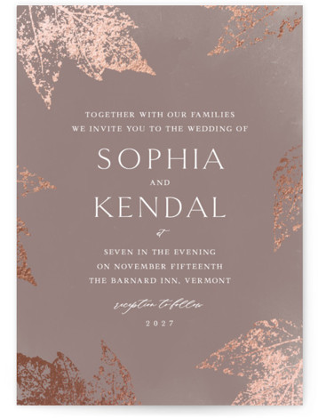 autumne Foil-Pressed Wedding Invitations