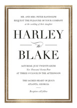 Gilded Frame Foil-Pressed Wedding Invitations By Stacey Meacham