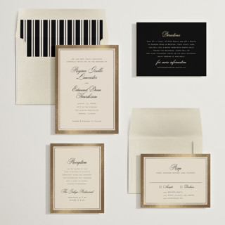 This is a raven foil stamped wedding invitations with foil pressed by chocomocacino called krytharaki printing on signature in standard