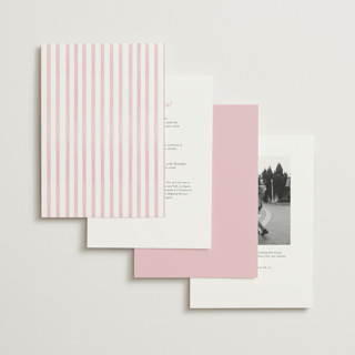 This is a blush foil stamped wedding invitations with foil pressed by Creo Study called pillowy border printing on signature in standard