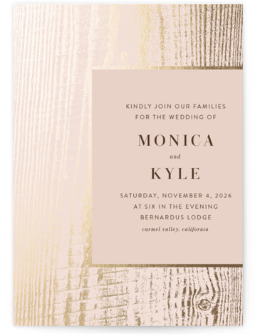 barn door Foil-Pressed Wedding Invitations