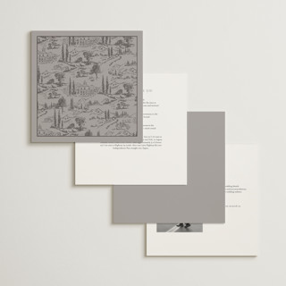 This is a charcoal foil stamped wedding invitations with foil pressed by Lucrecia Caporale called country elegance printing on signature in standard