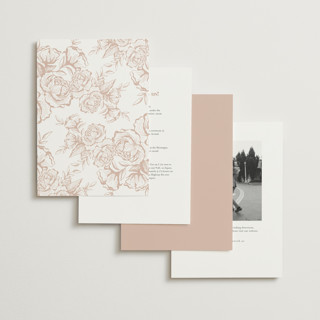 This is a cotton foil stamped wedding invitations with foil pressed by Jennifer Postorino called gilded ampersand printing on signature in standard