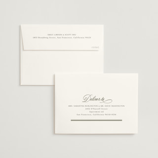 This is a olive foil stamped wedding invitations with foil pressed by Nicole Walsh called lustre printing on signature in standard