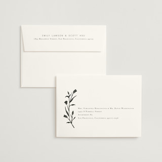 This is a midnight foil stamped wedding invitations with foil pressed by Amy Kross called perennial printing on signature in standard