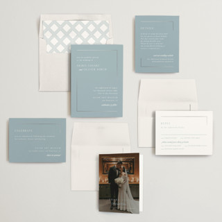 This is a lagoon foil stamped wedding invitations with foil pressed by Kristie Kern called the gallery printing on signature in standard