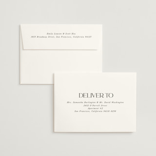 This is a noir foil stamped wedding invitations with foil pressed by Lori Wemple called oval printing on signature in standard