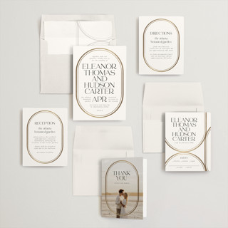 This is a quartz foil stamped wedding invitations with foil pressed by Lori Wemple called oval printing on signature in standard