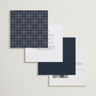 This is a navy foil stamped wedding invitations with foil pressed by Stacy Maalouf called framed photo printing on recycled smooth signature in standard