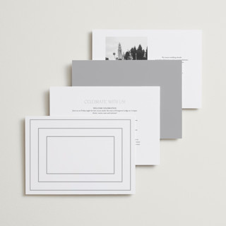 This is a snow foil stamped wedding invitations with foil pressed by AK Graphics called bellino printing on signature in standard