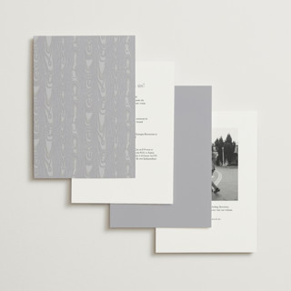 This is a smoke foil stamped wedding invitations with foil pressed by Studio Suku called moiré printing on signature in standard