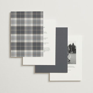 This is a pewter foil stamped wedding invitations with foil pressed by Sam Dubeau called equestrian printing on signature in standard