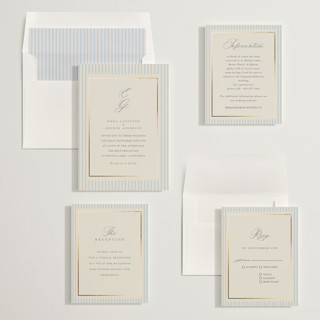 This is a provincial foil stamped wedding invitations with foil pressed by Angela Thompson called emma printing on signature in standard