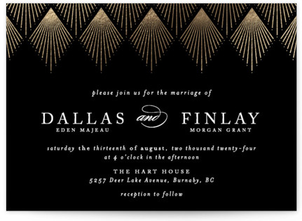 art deco invitations