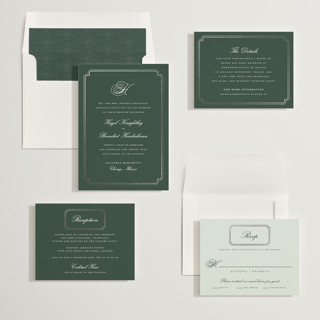 This is a spruce foil stamped wedding invitations with foil pressed by chocomocacino called lussekatter printing on signature in standard