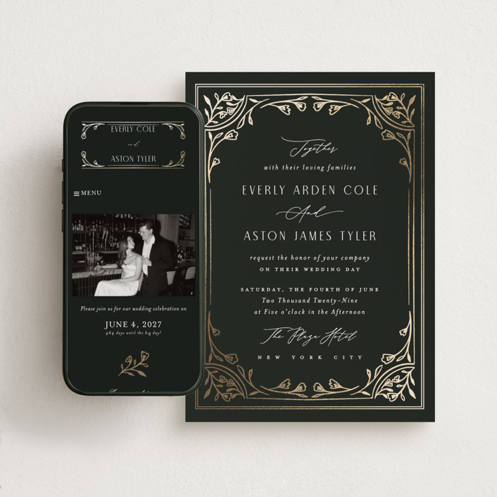 Majesty Foil-Pressed Wedding Invitations by Nicoletta Savod | Minted