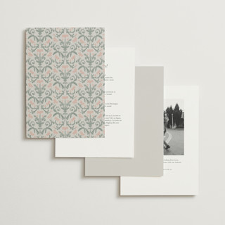 This is a blush foil stamped wedding invitations with foil pressed by Jen Owens called grandeur printing on signature in standard