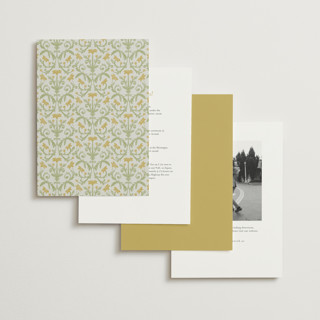 This is a buttercup foil stamped wedding invitations with foil pressed by Jen Owens called grandeur printing on signature in standard