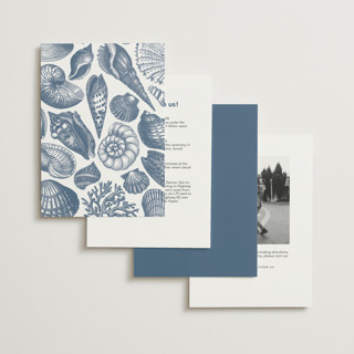 This is a ocean foil stamped wedding invitations with foil pressed by Kelly Schmidt called seashore printing on signature in standard