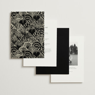 This is a onyx foil stamped wedding invitations with foil pressed by Maria Alou called by the seashore printing on signature in standard