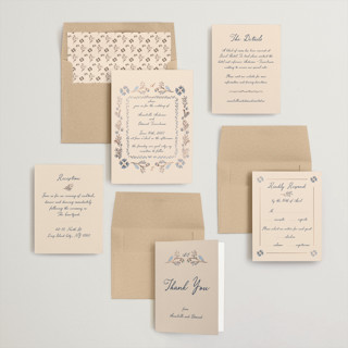 This is a frost foil stamped wedding invitations with foil pressed by Monika Konieczna called together in bloom printing on signature in standard