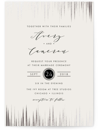 Symphonic Foil Pressed Wedding Invitations