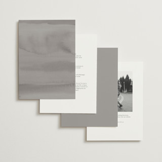 This is a mist foil stamped wedding invitations with foil pressed by Kelly Schmidt called leaves printing on signature in standard