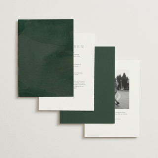 This is a greenery foil stamped wedding invitations with foil pressed by Itsy Belle Studio called garden serenity printing on signature in standard