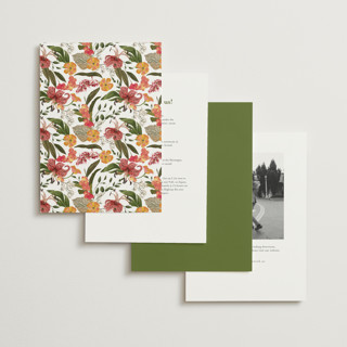 This is a summer foil stamped wedding invitations with foil pressed by Susan Moyal called harmony printing on signature in standard