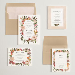 This is a summer foil stamped wedding invitations with foil pressed by Susan Moyal called harmony printing on signature in standard