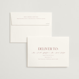 This is a blush foil stamped wedding invitations with foil pressed by Vera Lim called the arc printing on signature in standard