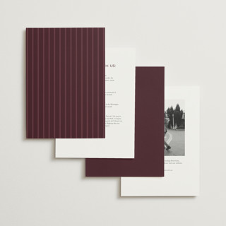 This is a berry foil stamped wedding invitations with foil pressed by Erin German called autumnal arch printing on signature in standard