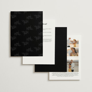 This is a onyx foil stamped wedding invitations with foil pressed by Jennifer Postorino called polished printing on signature in standard