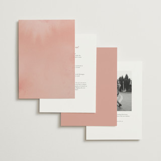 This is a blush foil stamped wedding invitations with foil pressed by Petra Kern called love blossom printing on signature in standard