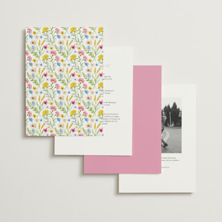 This is a garden foil stamped wedding invitations with foil pressed by Yaling Hou Suzuki called bright garden printing on signature in standard