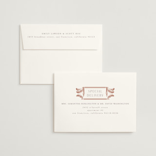 This is a vineyard foil stamped wedding invitations with foil pressed by Ana de Sousa called mirror printing on signature in standard