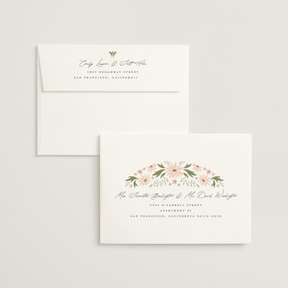 This is a garden foil stamped wedding invitations with foil pressed by Erin German called sadie printing on signature in standard
