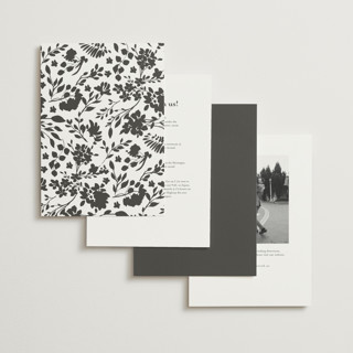 This is a iron foil stamped wedding invitations with foil pressed by Erica Krystek called formal lines printing on signature in standard