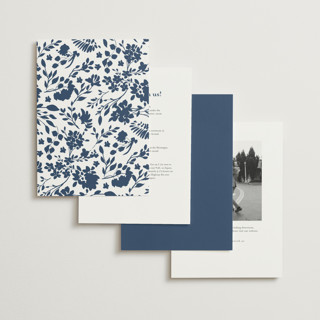 This is a bluebell foil stamped wedding invitations with foil pressed by Erica Krystek called formal lines printing on signature in standard